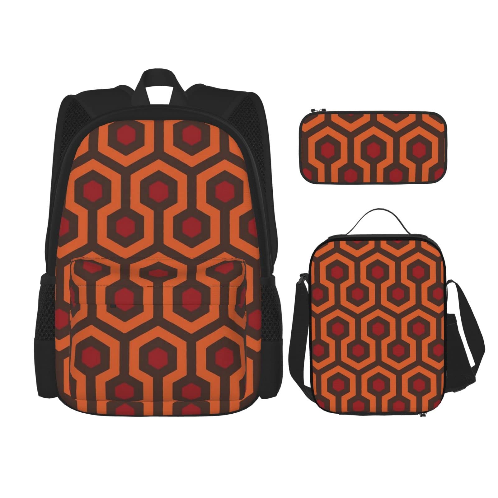 Shining Overlook School Backpack for Boys & Girls - Durable Bookbag Set with Lunch Box & Pencil Case - Perfect for Elementary, Middle School & College Students - Great for Daily Use, Travel & Outdoor Activities
