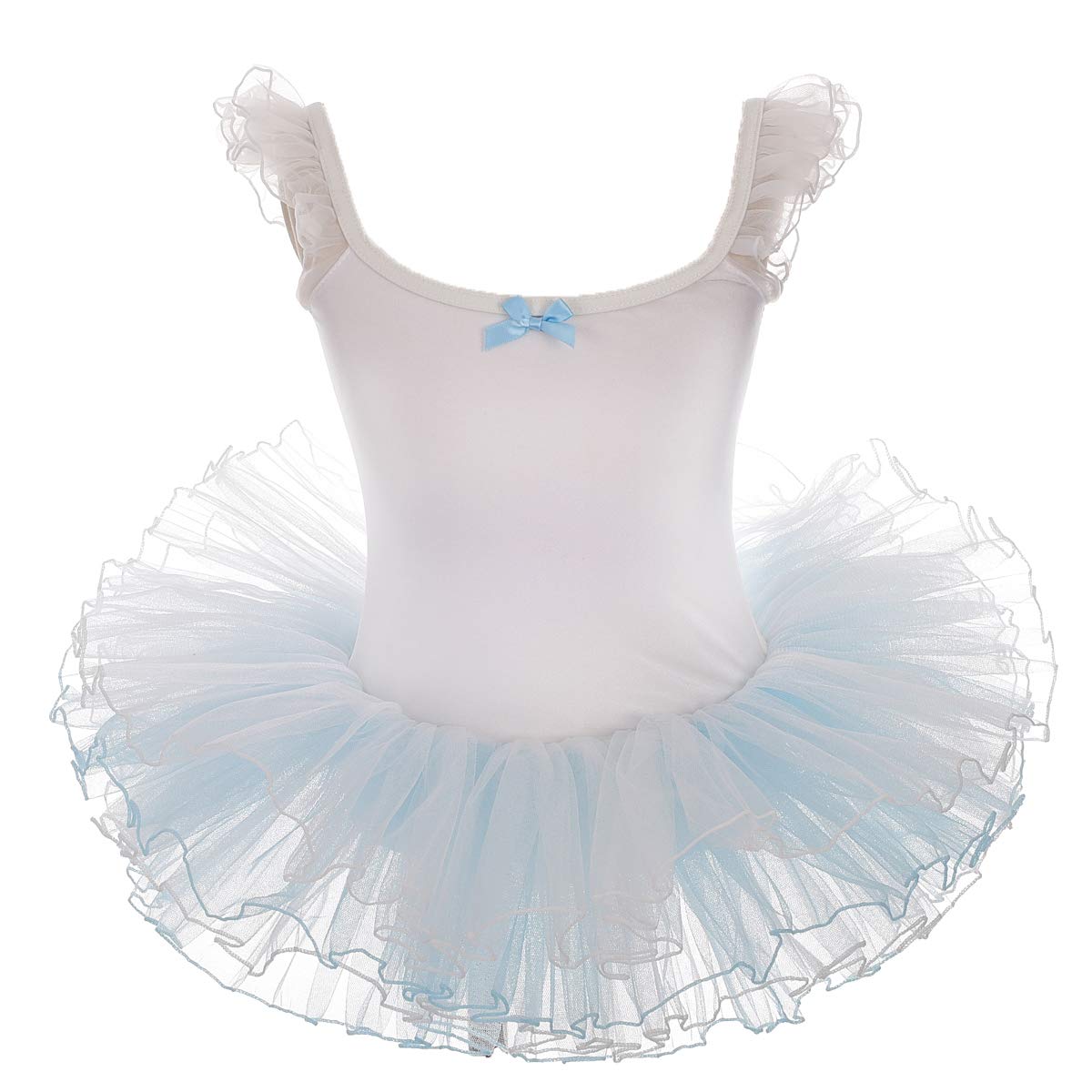 Elegant Daisy Girls Cuffed Sleeves Fluffy Ballet Tutu Dance Dress - Fairy Princess Costume for Ballet Recitals, Birthday Parties & Photo Shoots