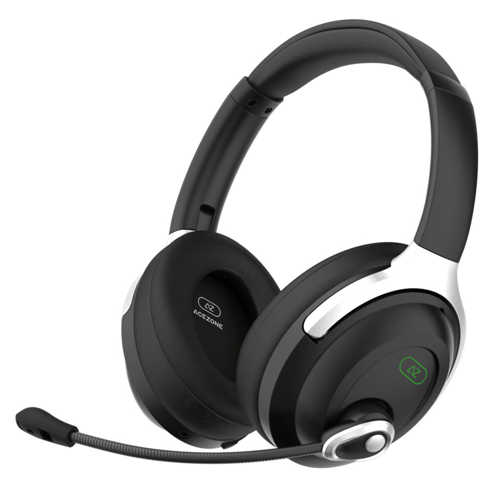 AceZone A Spire Hybrid ANC Gaming Headset - Wireless Noise Cancelling Headphones for PC, PS5, Xbox & Mobile - Perfect for Competitive Gaming & Streaming