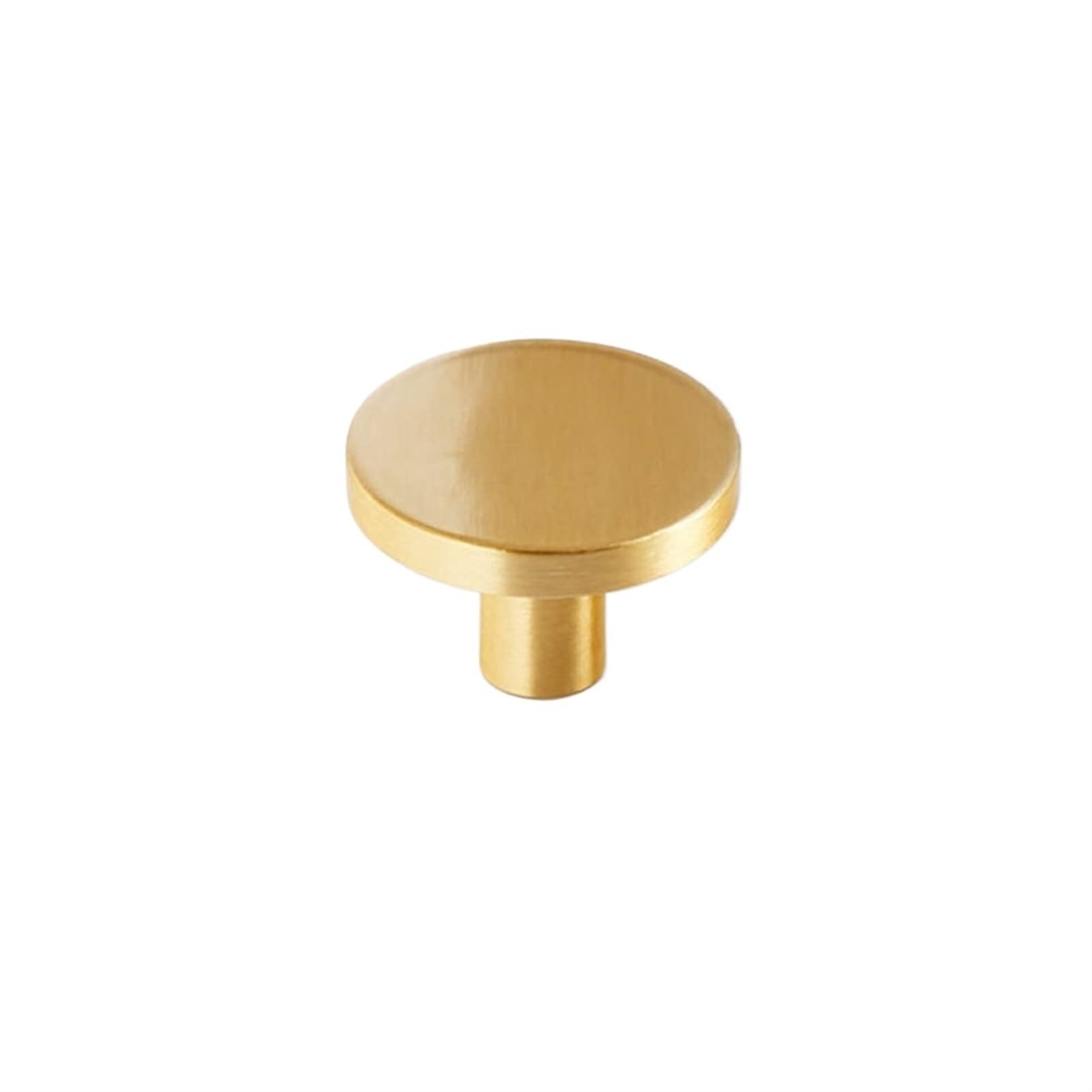 25mm/33mm/44mm Round Gold Brass Drawer Knobs - Solid Copper Cabinet Handles for Wardrobe, Locker & Furniture (1-Pack) - Perfect for Bedroom, Kitchen & Office Cabinets