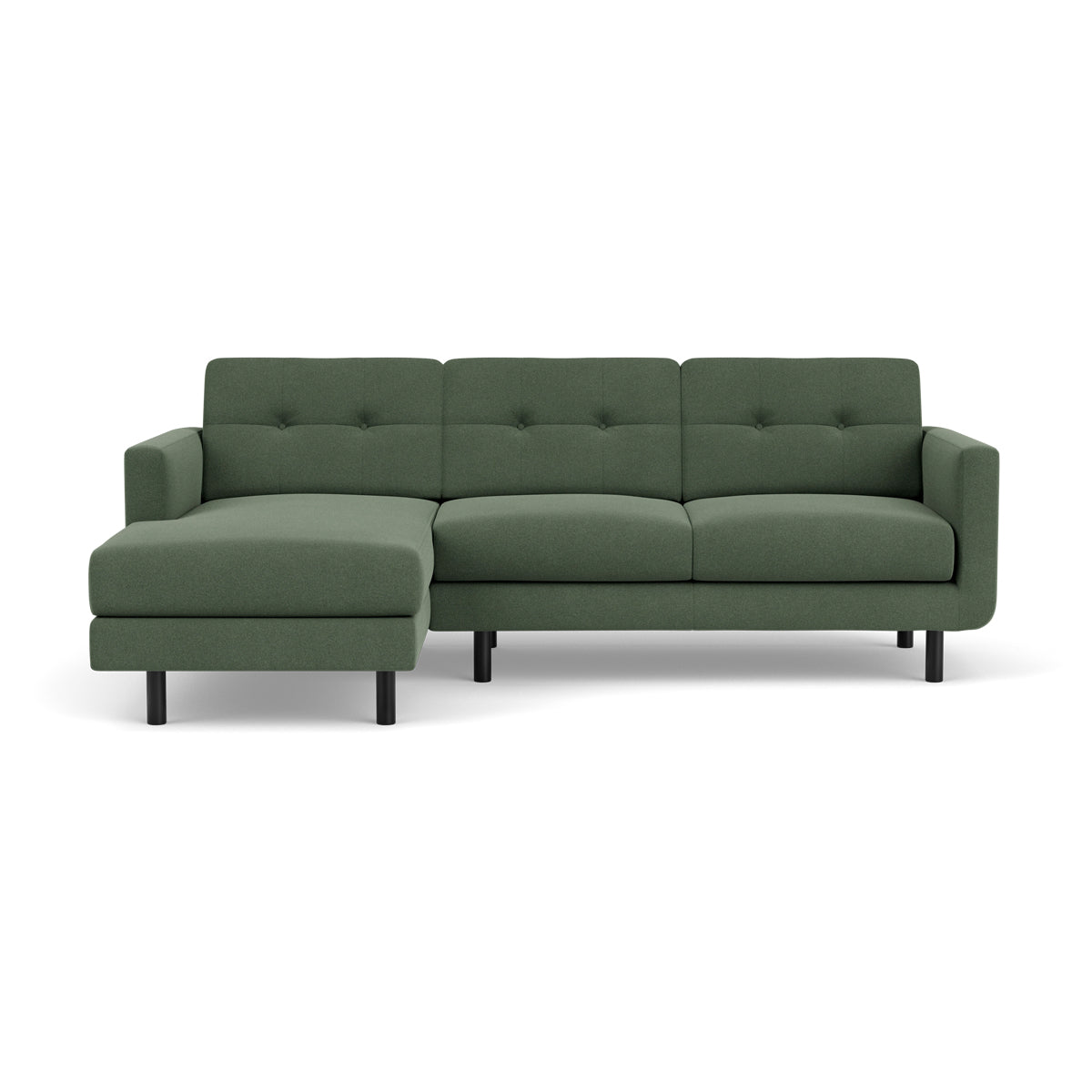 Conrad Fabric Left Chaise Sofa - Modern L-Shaped Sectional Couch with Reversible Chaise Lounge for Living Room, Apartment & Home Theater Comfortable Seating
