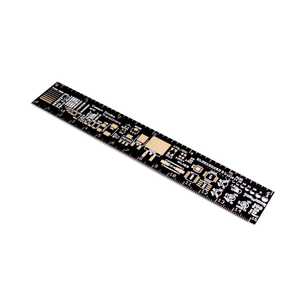 PCB Reference Ruler v2 - 6 Inch (15cm) Precision Measurement Tool for Arduino & Electronics Engineers | Essential for Circuit Board Design, Prototyping & DIY Projects