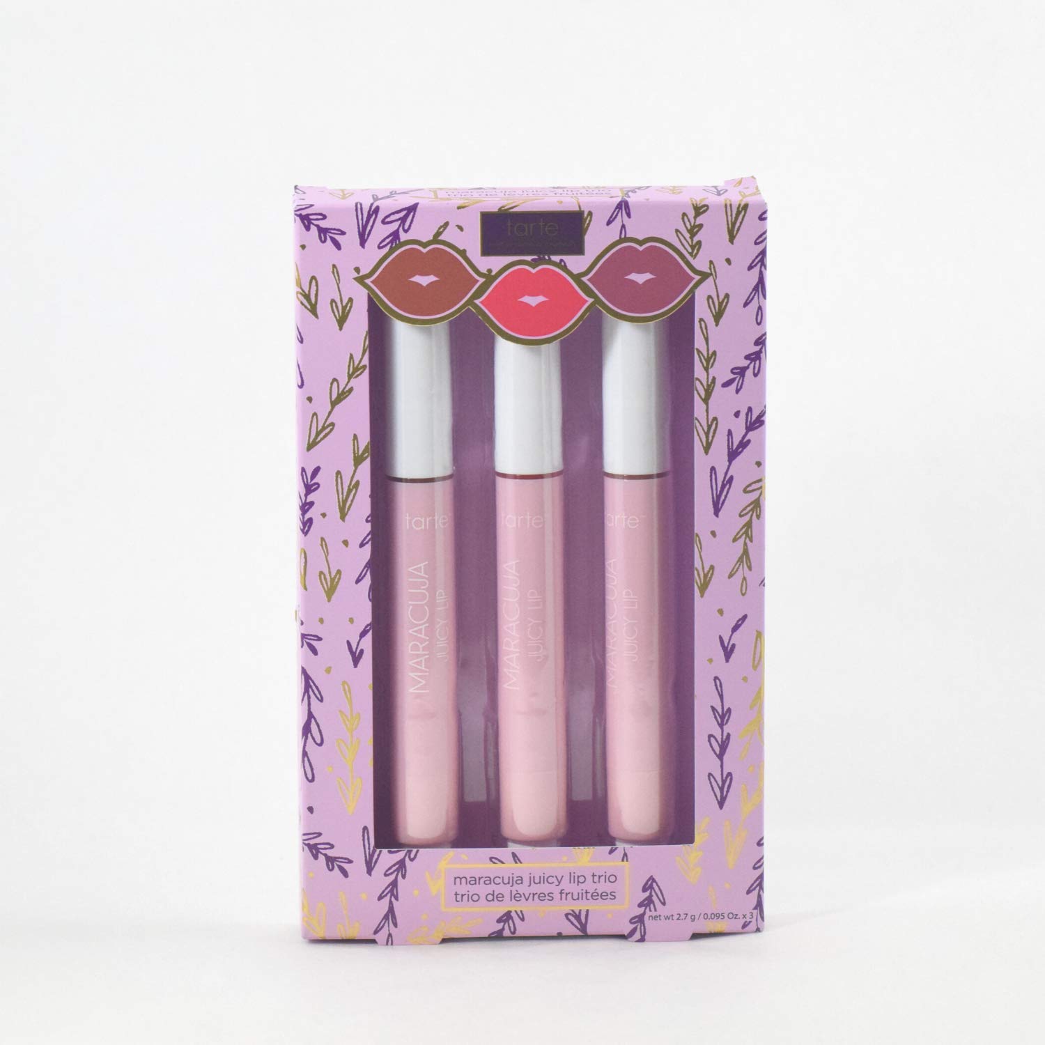 Tarte Maracuja Juicy Lip Balm Trio - Buttered Rum, Merry Martini, Holiday Spritz | Hydrating Lip Care Set for Christmas Gifts & Winter Makeup Essentials