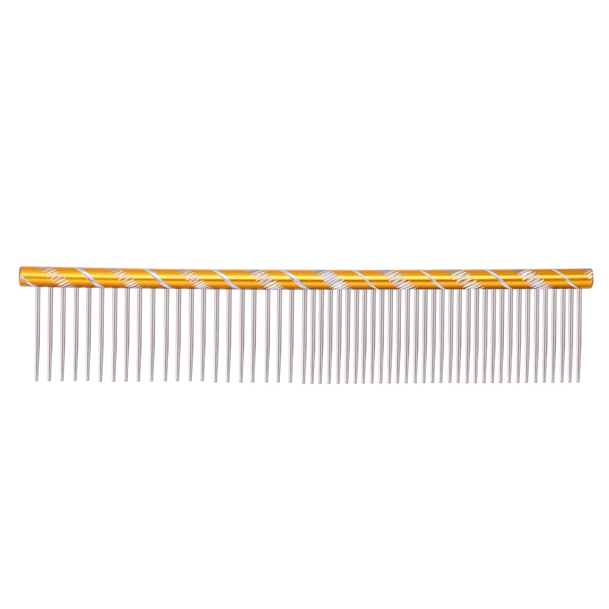 Stainless Steel Pet Grooming Comb with Rounded Ends - Tangle & Knot Remover for Cats & Dogs - Gentle Detangling Comb for Daily Pet Care & Professional Grooming