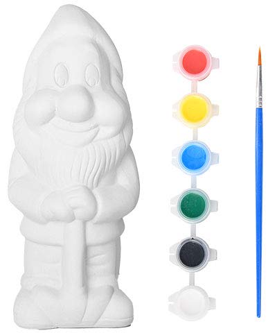 BestNest Esschert DIY Paint Your Own Bird Houses & Garden Gnomes Kit - 6 Pack for Kids - Creative Outdoor Garden Decor & Fun Children's Art Activity