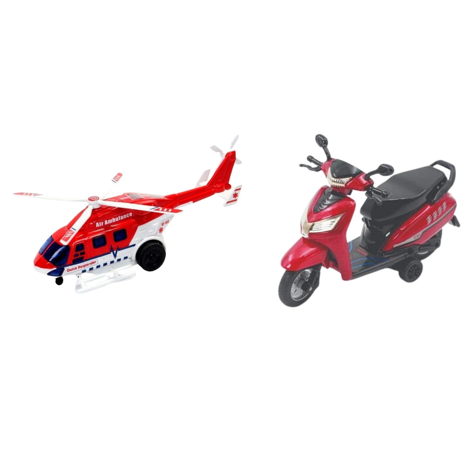 Pull Back Air Ambulance Toy Car - Best Plastic Rescue Vehicle for Kids Ages 5-12 | Fun Pretend Play, Birthday Gift & Collectible for Boys & Girls | Great for Indoor Playtime & Emergency Rescue Role Play