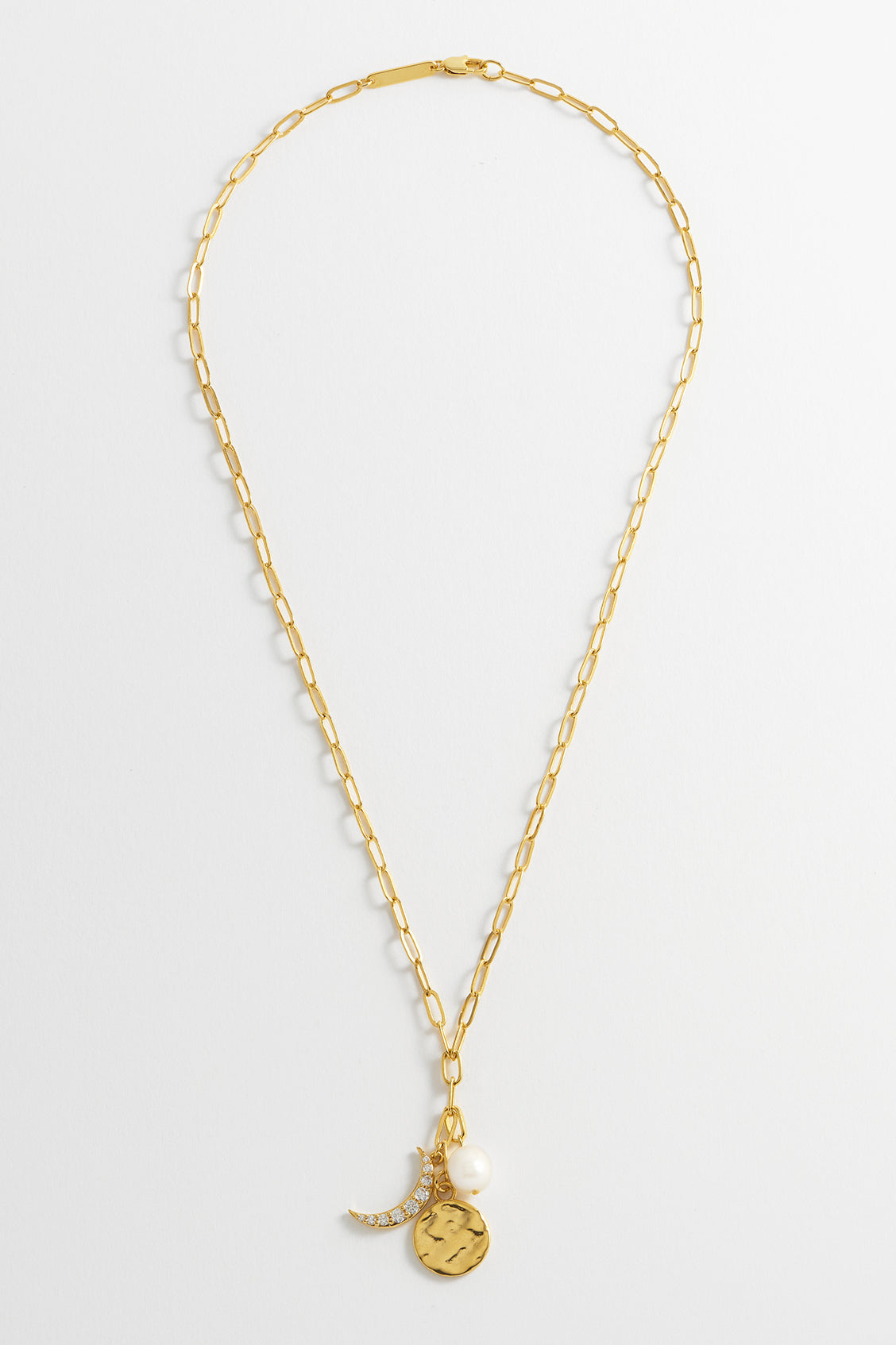 Moon Pearl Coin Drop Necklace for Women - Elegant Dainty Layering Jewelry Gift for Birthday, Anniversary & Valentine's Day - Perfect for Date Night & Special Occasions
