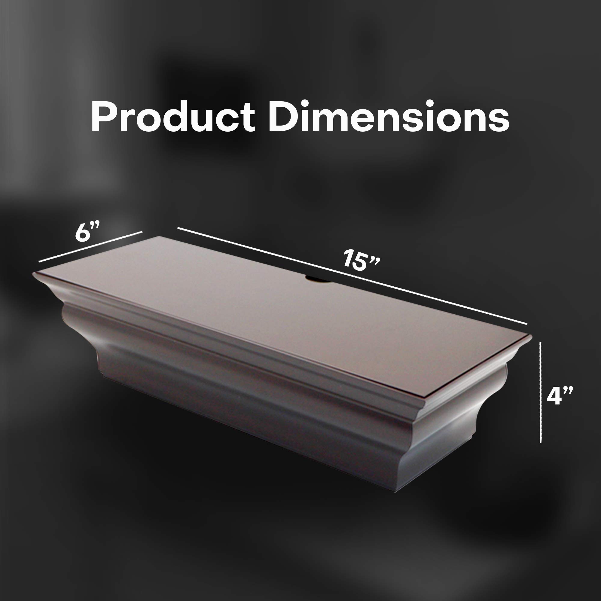 Espresso Brown ABS Plastic MultiFold Paper Towel Holder - Wall Mounted Shelf Organizer for Kitchen, Bathroom & Laundry Room - Space Saving Decorative Storage Solution for Paper Towels, Sponges & Cleaning Supplies