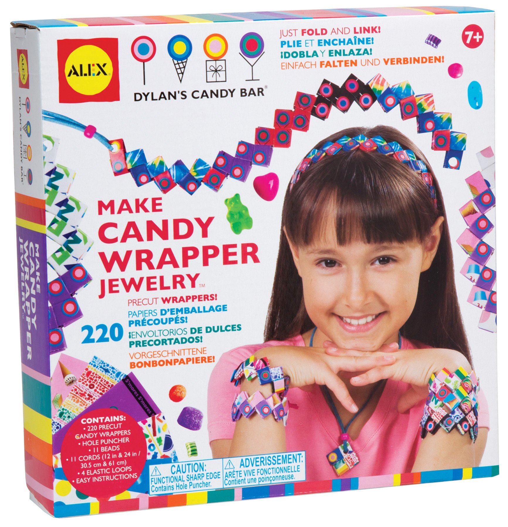 ALEX Toys Dylan's Candy Bar Make Your Own Candy Wrapper Jewelry Kit - DIY Bracelets, Necklaces & Rings for Kids - Fun Birthday Party & Craft Activity Gift for Girls & Boys