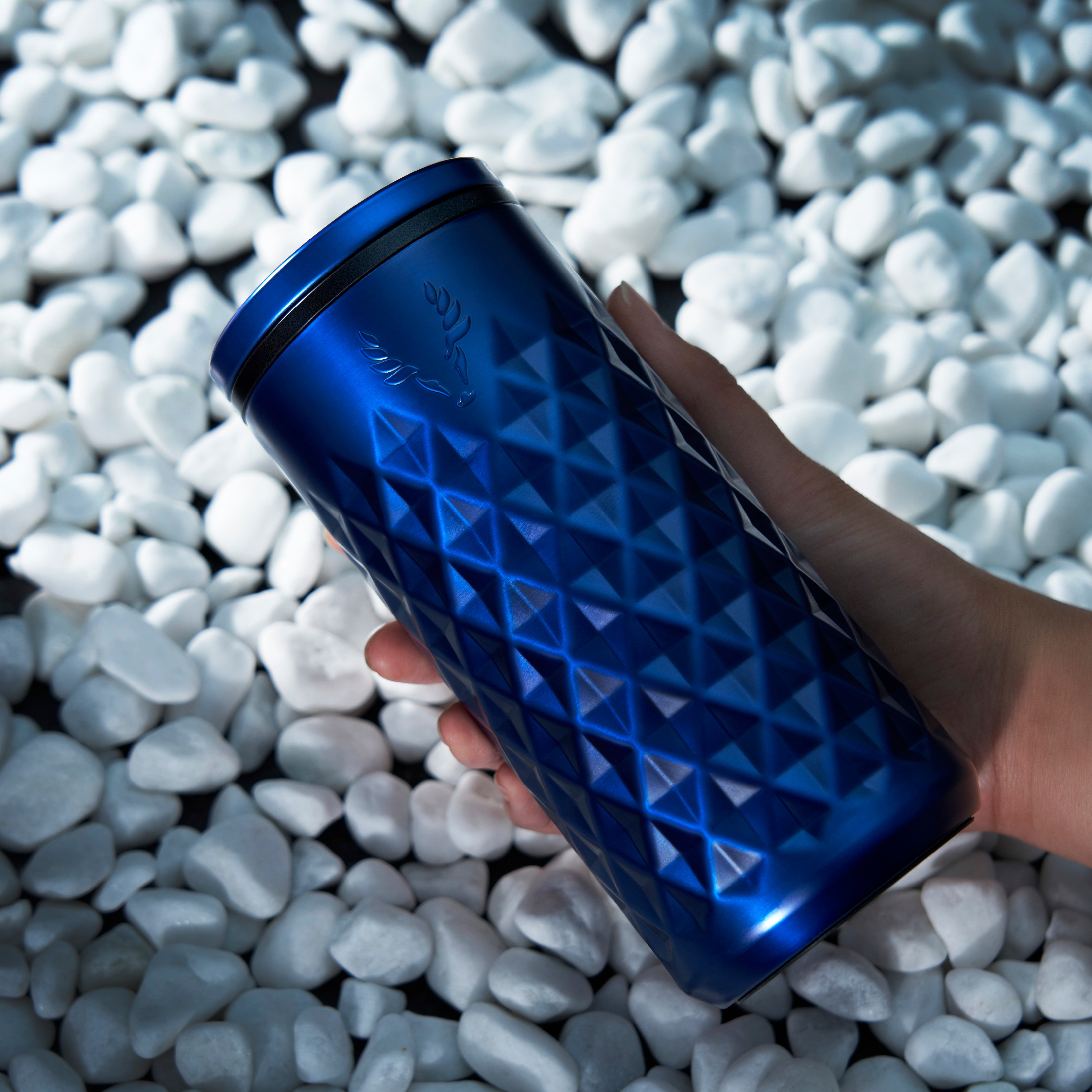 Premium Stainless Steel Highball Tumbler - 20oz Insulated Electric Blue Cup for Hot & Cold Drinks - Perfect for Cocktails, Iced Coffee, and Outdoor Adventures