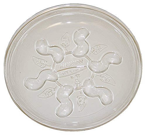 Gardeners Blue Ribbon 16-Inch Clear Plastic Plant Saucer Tray - Perfect for Indoor/Outdoor Potted Plants, Flower Pots, and Plant Drainage