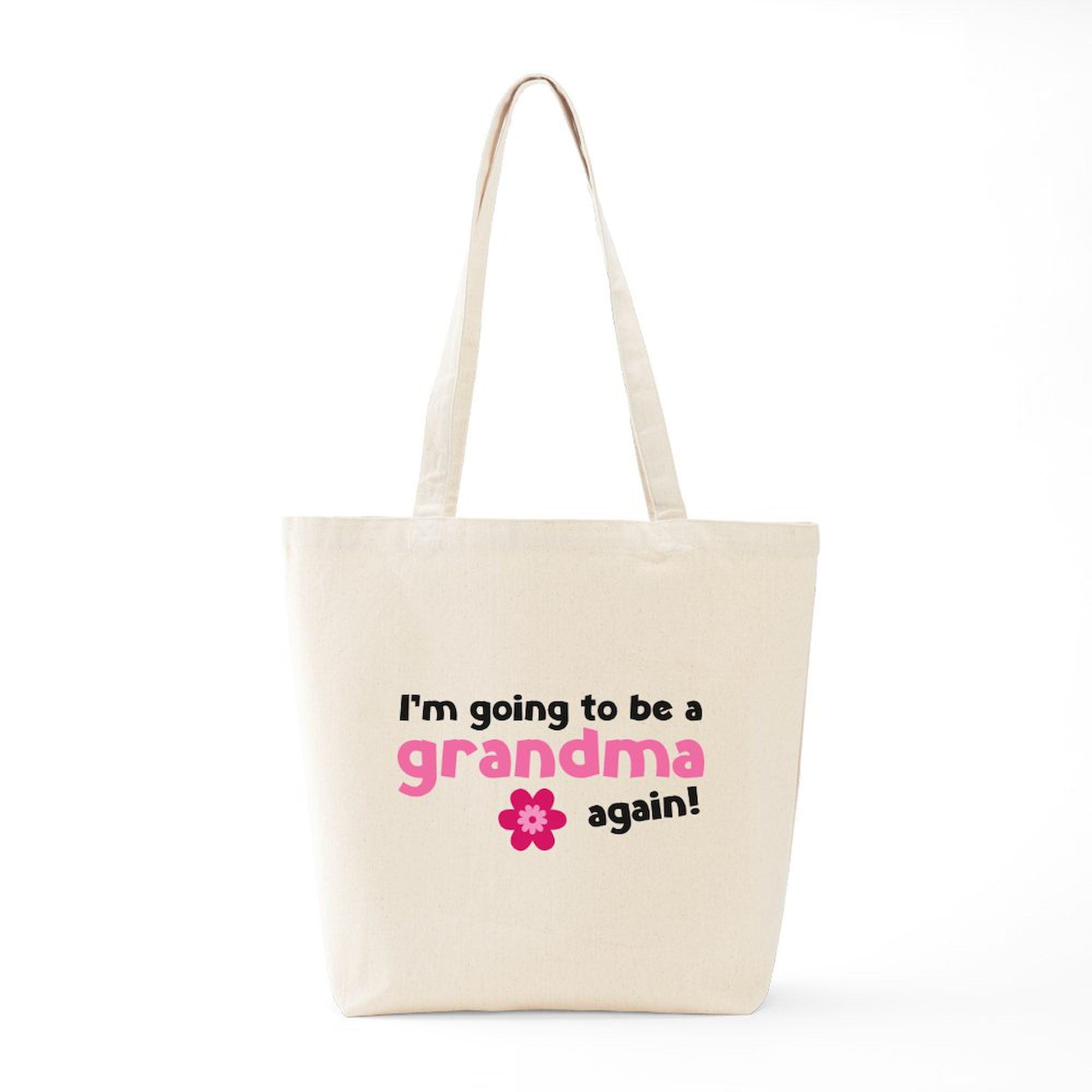 I'm Going To Be A Grandma Again Tote Bag - Natural Canvas Reusable Shopping Bag for Groceries, Beach Trips & Daily Use