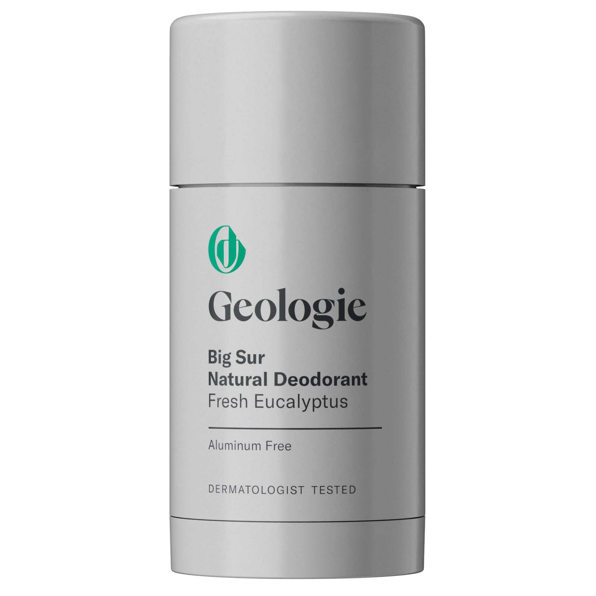 Geologie Big Sur Natural Deodorant for Men & Women - Eucalyptus Scented Aluminum-Free, Baking Soda-Free Deodorant | Sensitive Skin Safe, Vegan, Dermatologist Tested | 2.6 oz | Perfect for Gym, Work & Daily Freshness