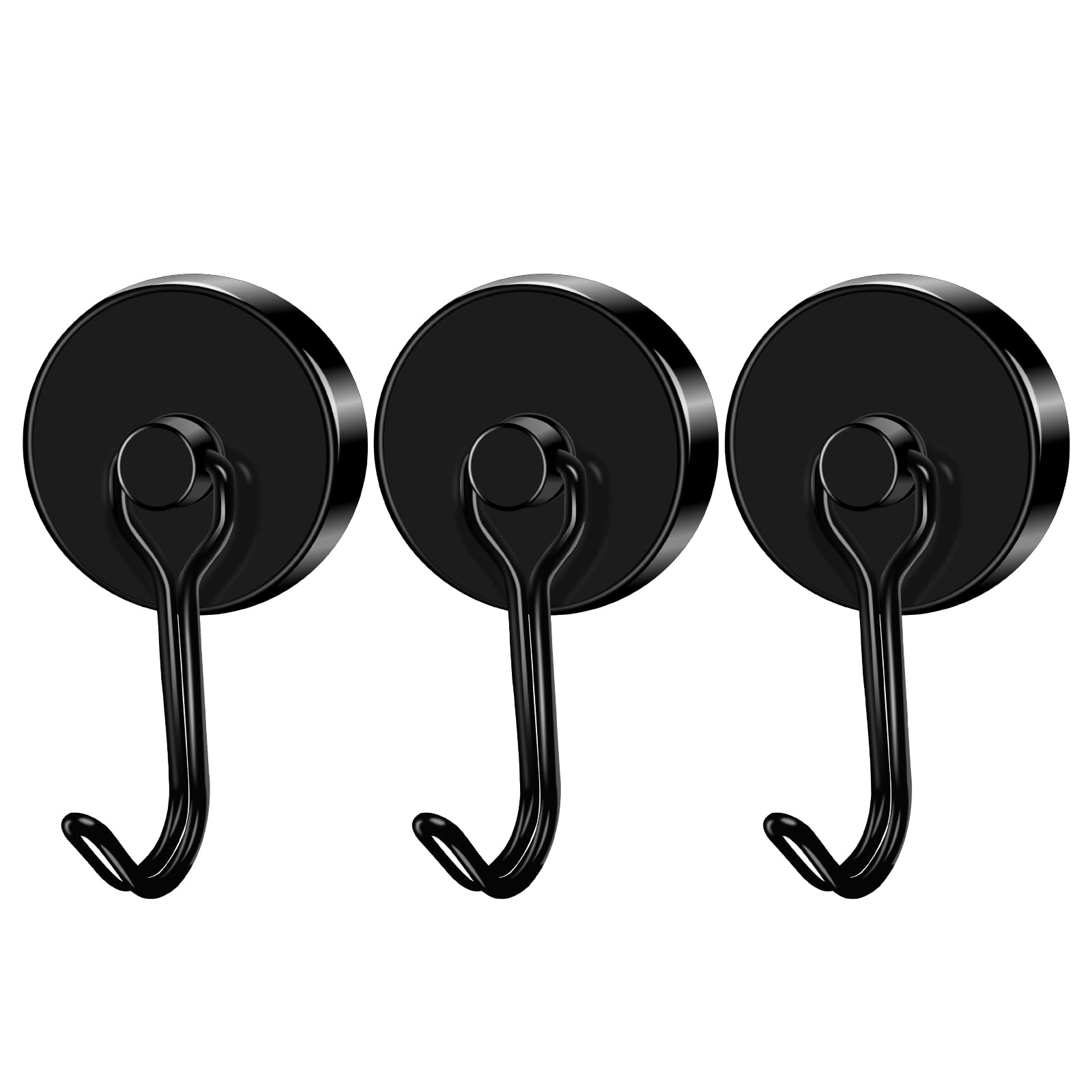 LOVIMAG Magnetic Hooks 3-Pack - Heavy Duty for Garage, Fridge & Travel