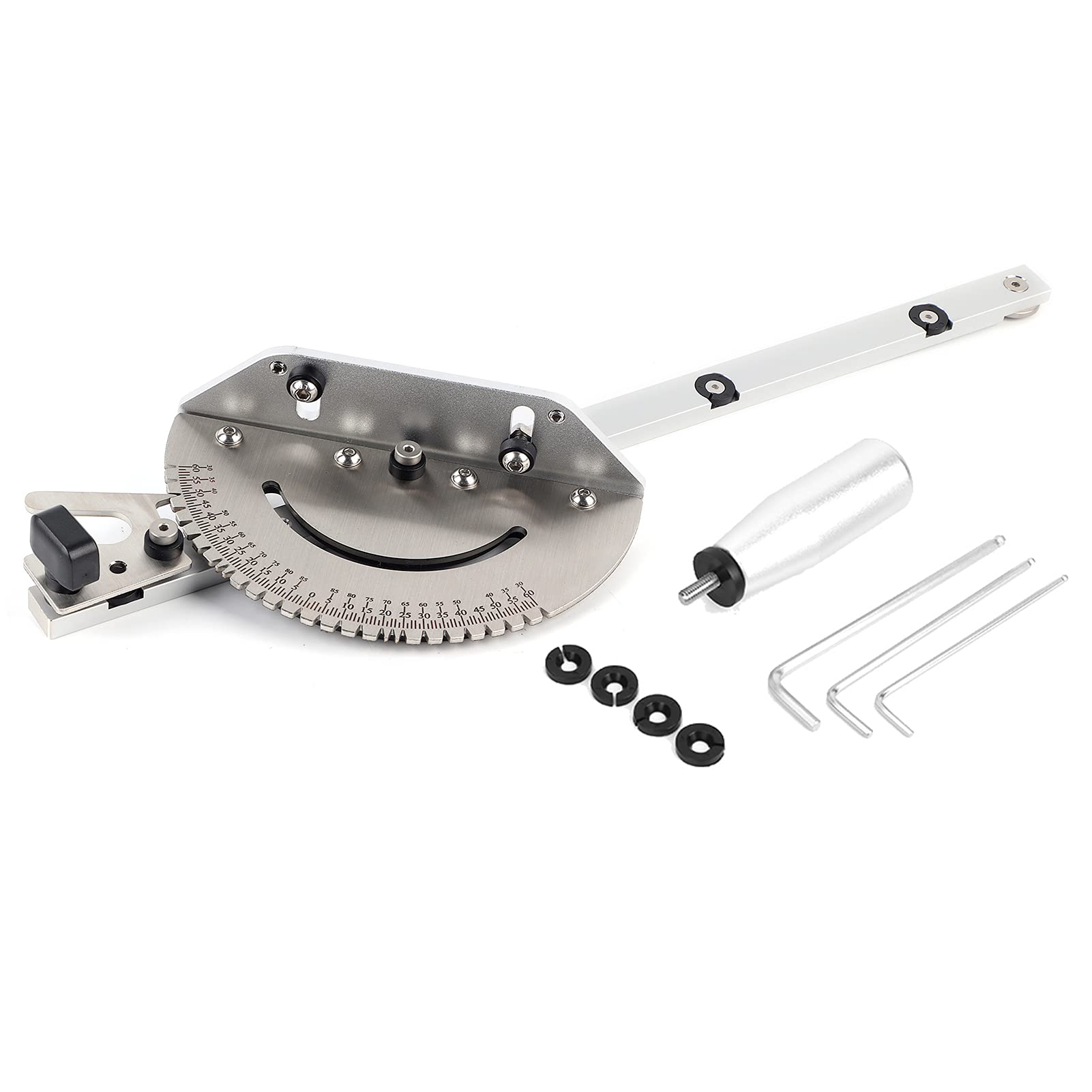 **Precision Aluminum Miter Gauge for Table Saw & Band Saw - Craftsman Woodworking Angle System - Perfect for Router Tables & DIY Projects**