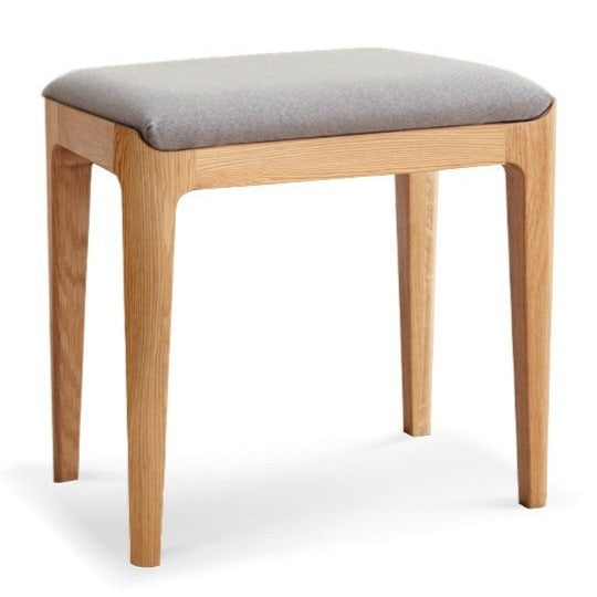 Premium Solid Wood Makeup Stool - Handcrafted Oak, Ash & Black Walnut Vanity Seat | Perfect for Dressing Tables, Bedroom Vanity & Salon Styling Stations