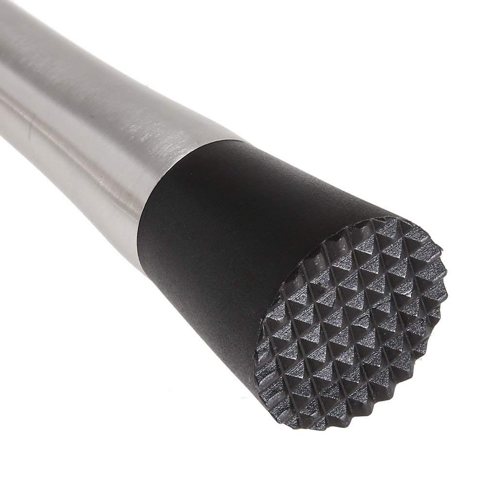 Premium 8 Inch Cocktail Muddler for Mojitos & Mixed Drinks - Stainless Steel Bar Tool for Bartenders & Home Mixologists - Perfect for Mojitos, Old Fashioned & Cocktail Making