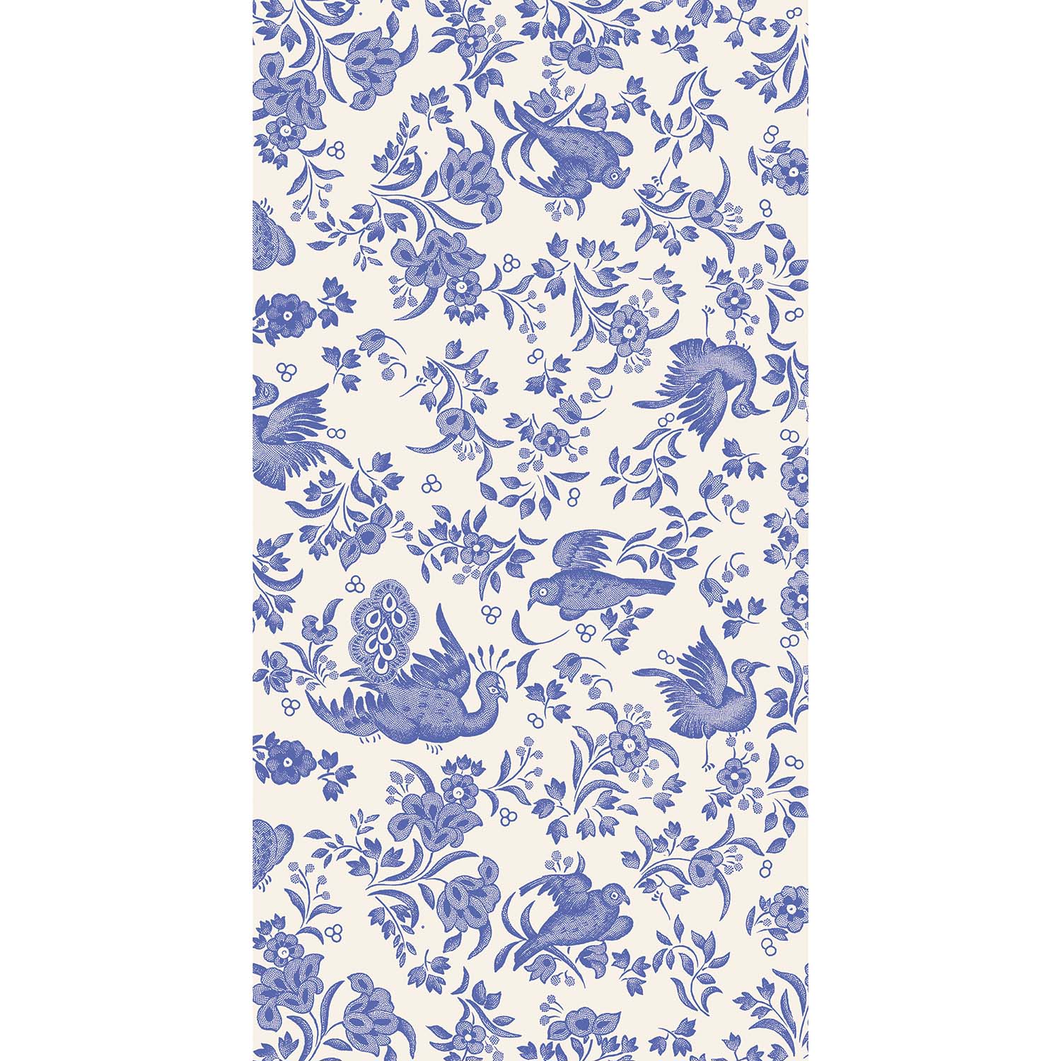 Premium Blue Regal Peacock Printed Paper Napkins for Elegant Dinner Parties, Wedding Receptions & Special Events - 20 Count Disposable Guest Napkins