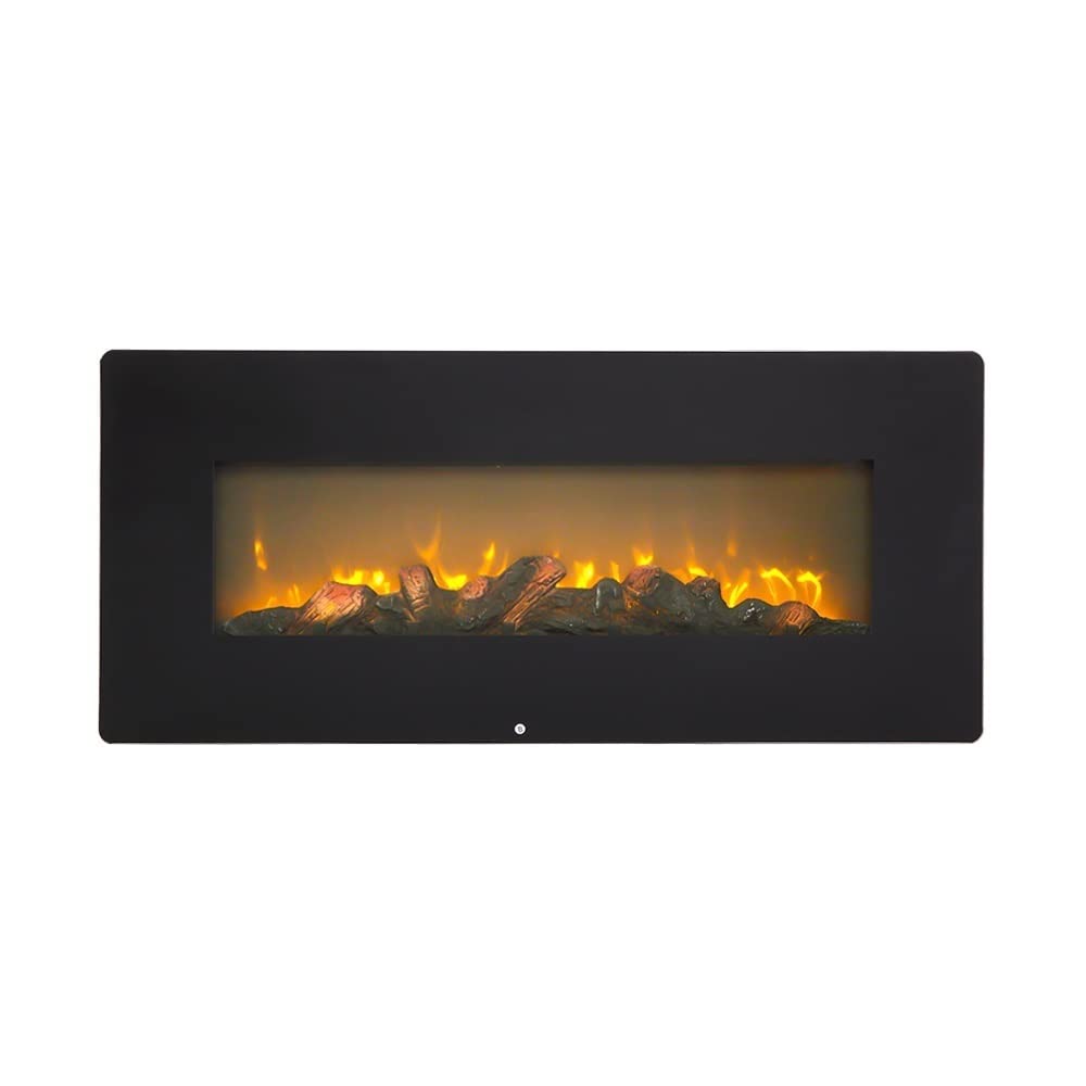 42 Inch Electric Fireplace Heater - 1400W Wall Mounted Fireplace with Remote Control, Realistic Fake Wood Design for Home & Office Heating | Perfect for Living Room, Bedroom & Winter Warmth
