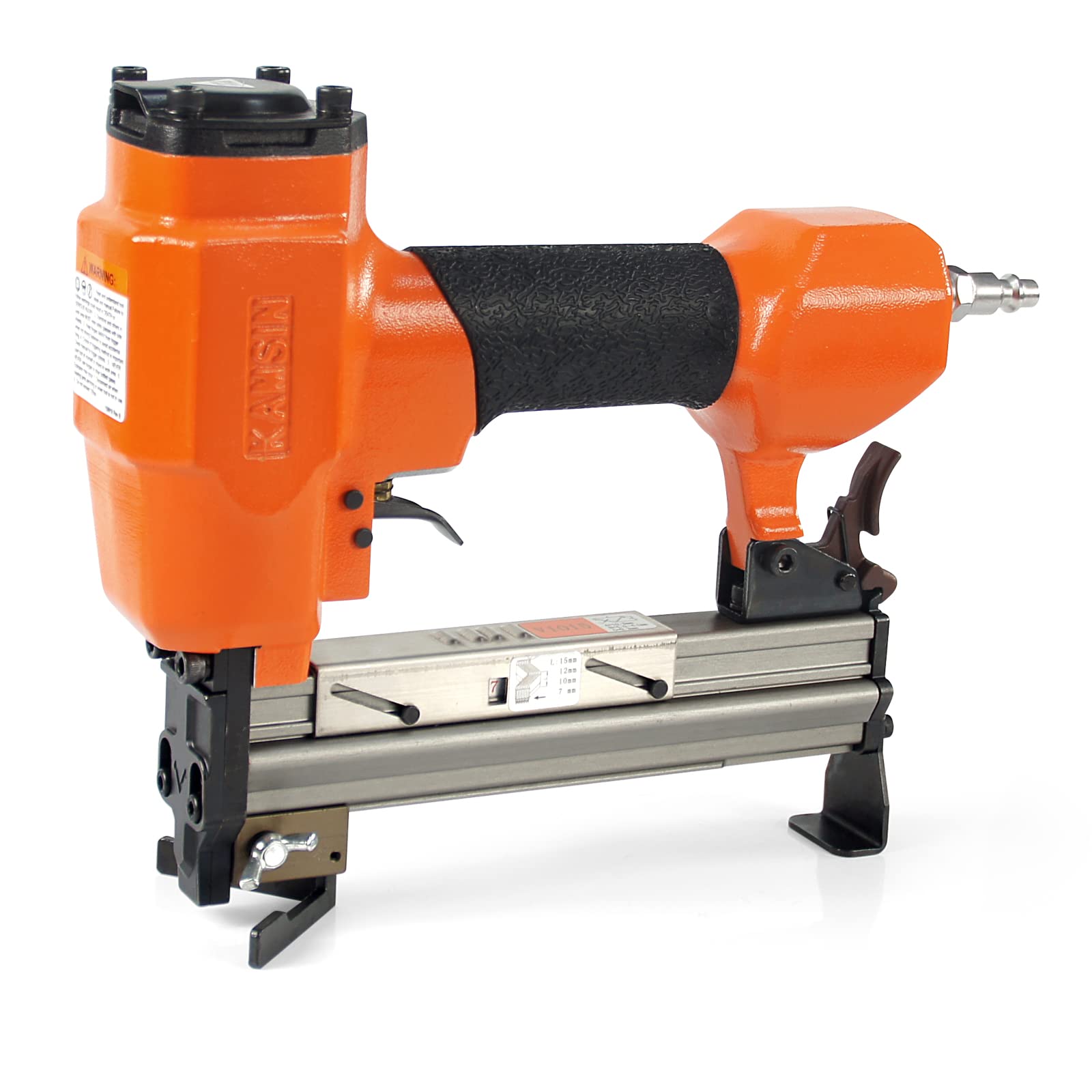 KAMSIN #V1015 30 Gauge Pneumatic Picture Frame Nailer - 13/32-Inch Crown V Nailer with 9/32-Inch to 5/8-Inch Leg Length | Professional V-Nail Gun for Woodworking, Framing & DIY Projects | Perfect for Picture Frames, Shadow Boxes & Art Displays