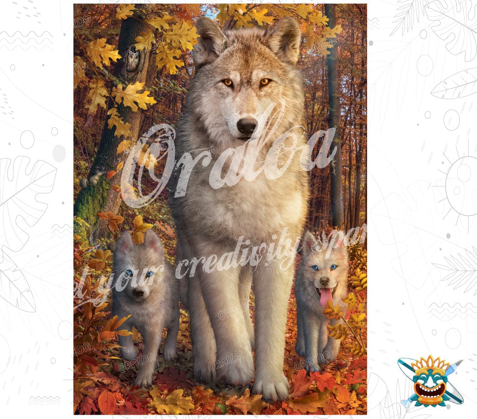 Wolf and Cubs Plush Toy - Soft Stuffed Animal for Kids, Nursery Decor, Baby Shower Gift | Perfect for Cuddling, Playtime, and Nursery Room Decorations