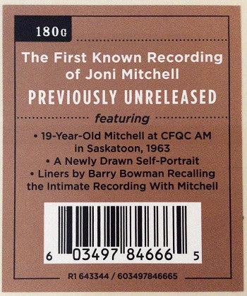 Joni Mitchell - Early Joni 1963 Vinyl LP Album (180 Gram, Mint Condition) - Perfect for Vintage Music Collectors & Audiophiles