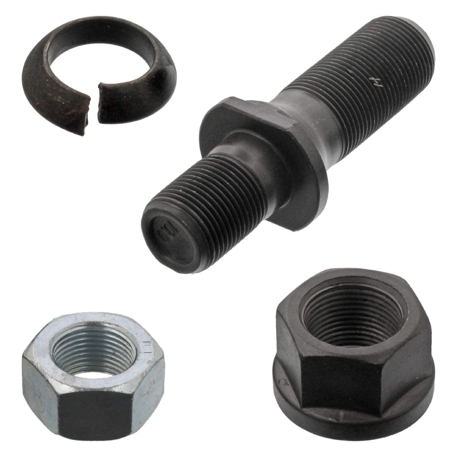 Febi Bilstein 07955 Wheel Stud with Limit Ring & Wheel Nuts - 1 Pack | Durable Replacement for European Cars | Perfect for Wheel Repairs & Maintenance