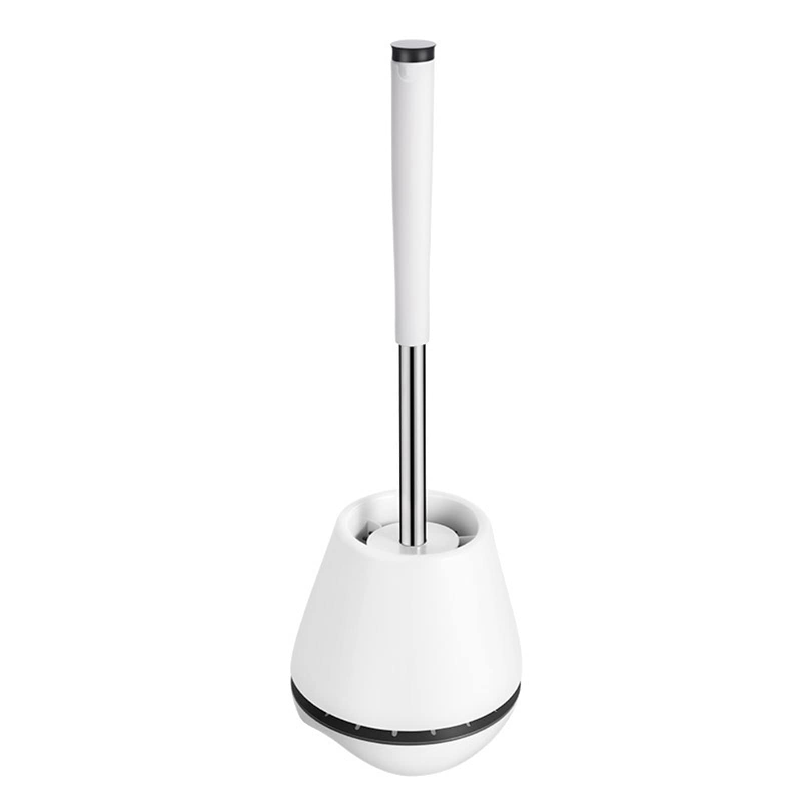 Comigeewa Toilet Cleaning Brush Set with Base - Soft Bristles, Long Handle, No Dead Corner Cleaning - Ideal for Bathroom, Kitchen, and Hard-to-Reach Areas - RP8 Model