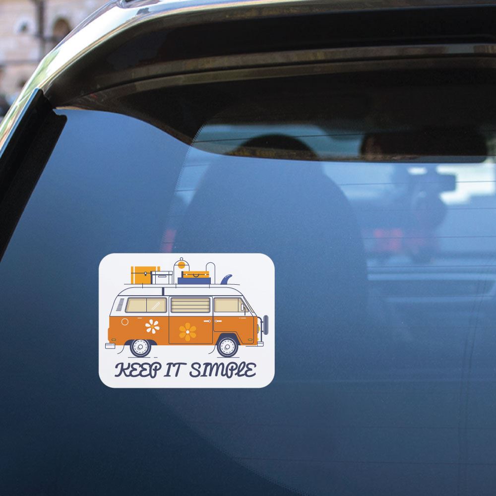 Keep It Simple Sticker Decal - Waterproof Vinyl Decals for Laptops, Cars & Walls - Motivational Quote Stickers for Home Office Decor