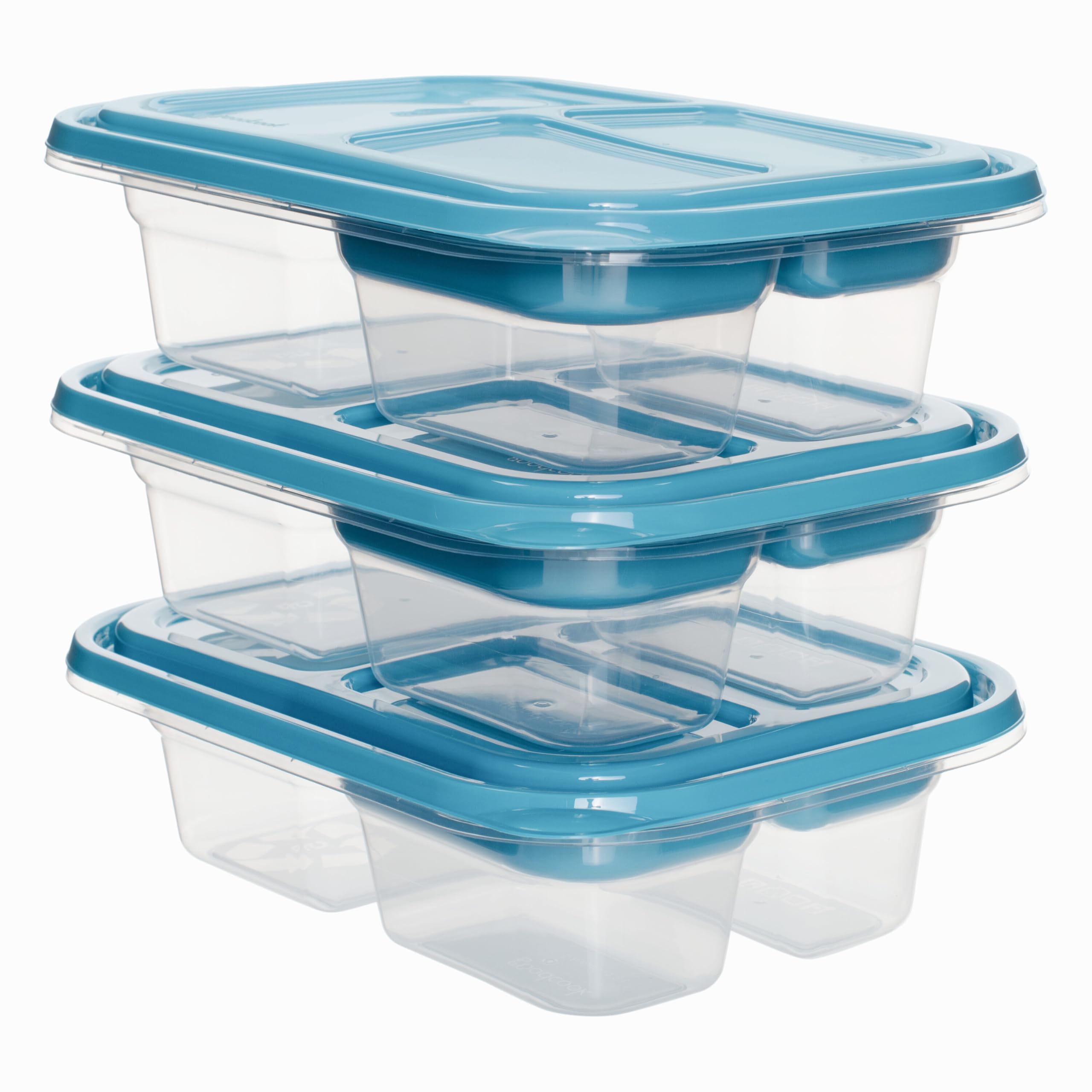 GoodCook EveryWare 7-Piece Bento Box Food Storage Container Set with Snap-Shut Lids | Reusable Meal Prep Containers for Lunch, Office, School & Picnics | BPA-Free Plastic | Microwave & Dishwasher Safe