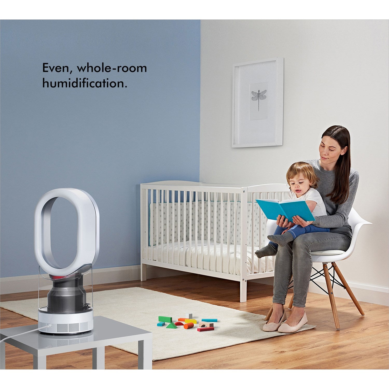 Dyson AM10 Hygienic Mist Humidifier - Certified Refurbished with 1 Year Warranty | White/Silver | Quiet Ultrasonic Cool Mist for Bedroom, Nursery & Office