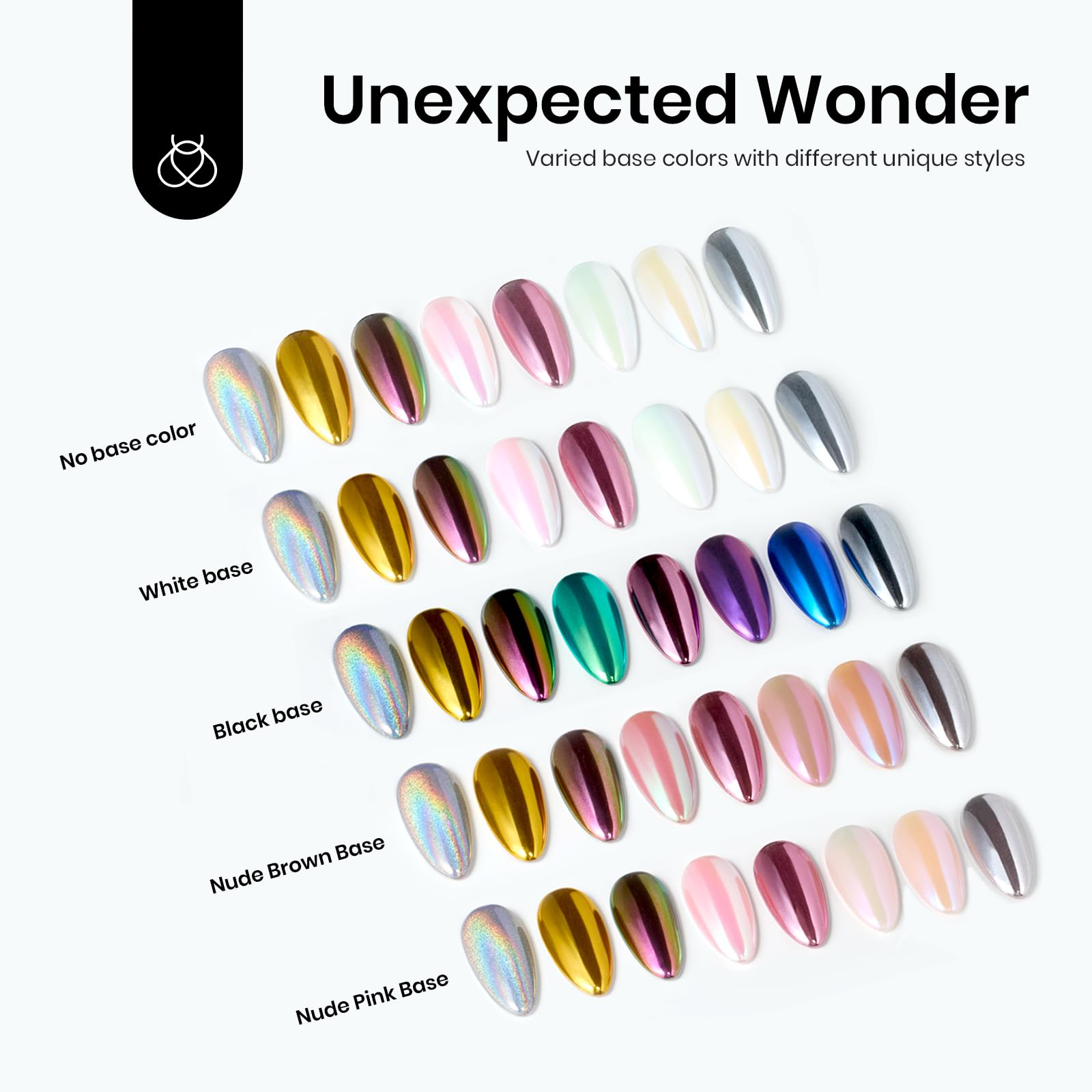 Beetles Chrome Nail Powder Kit - Mirror Effect for Manicure & Valentine's Gifts