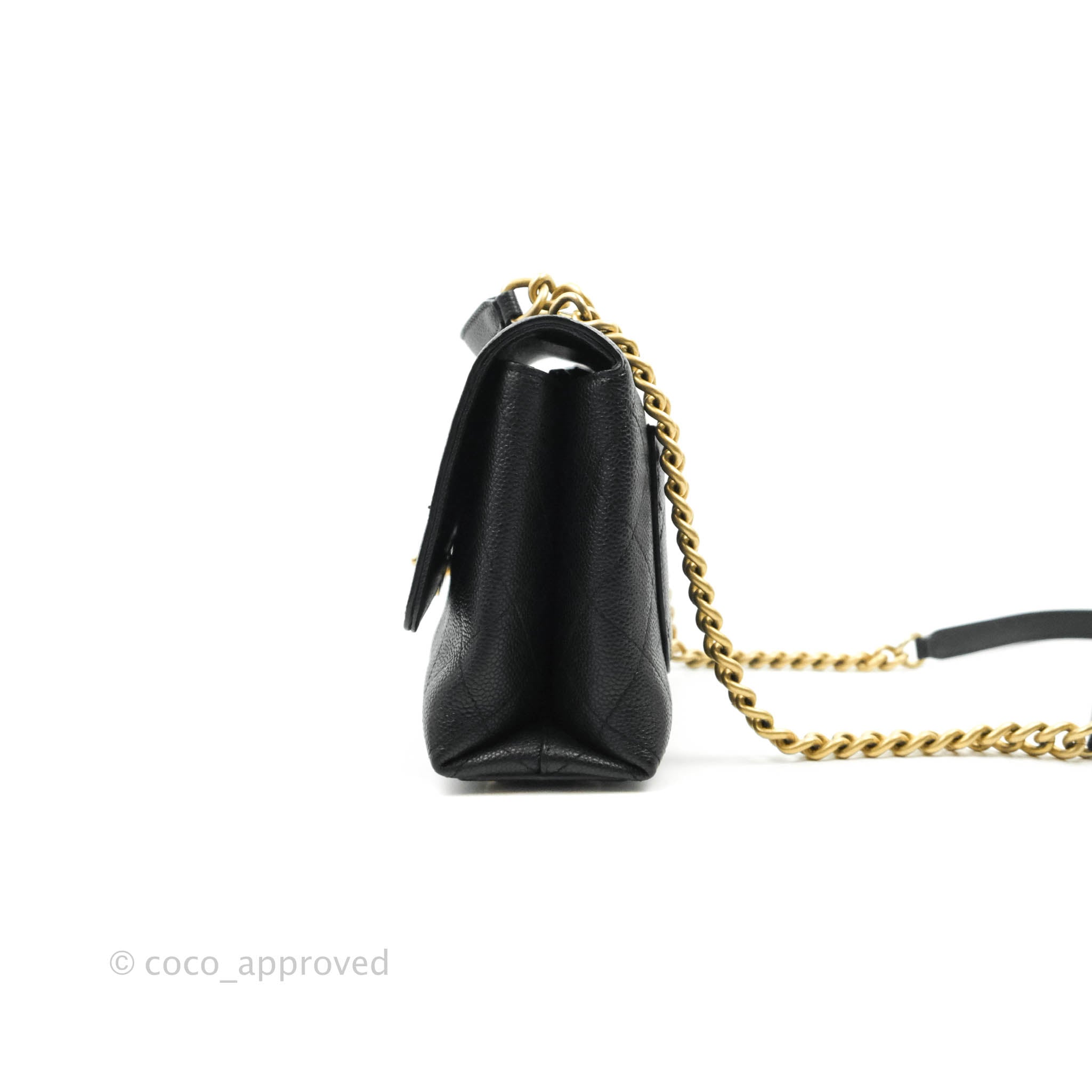 Chanel Chic Affinity Small Grained Calfskin Crossbody Bag - Black with Aged Gold Hardware | Luxury Handbag for Women, Perfect for Date Night & Evening Events