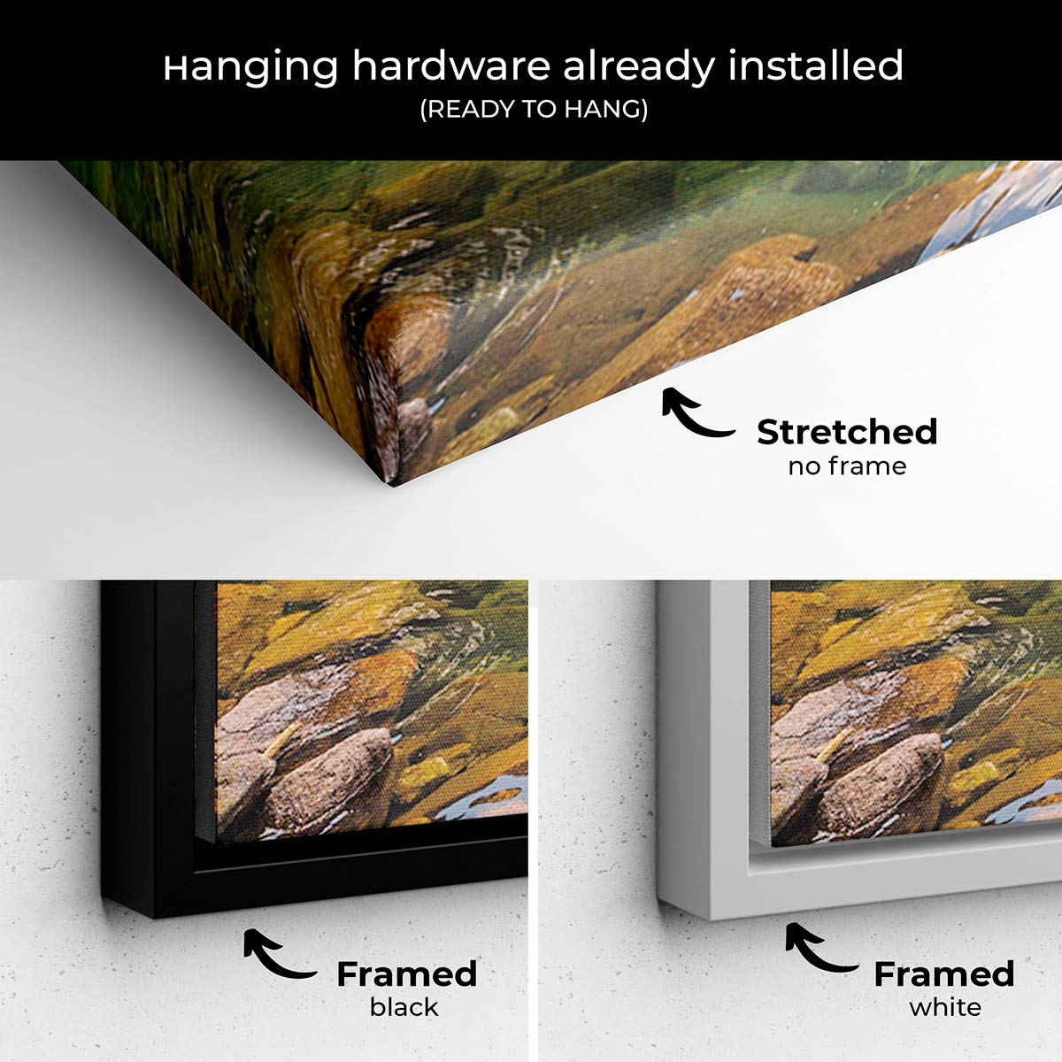 Green Mountain Wall Art Canvas Print 6419 - Stunning Landscape Decor for Living Room, Bedroom & Office