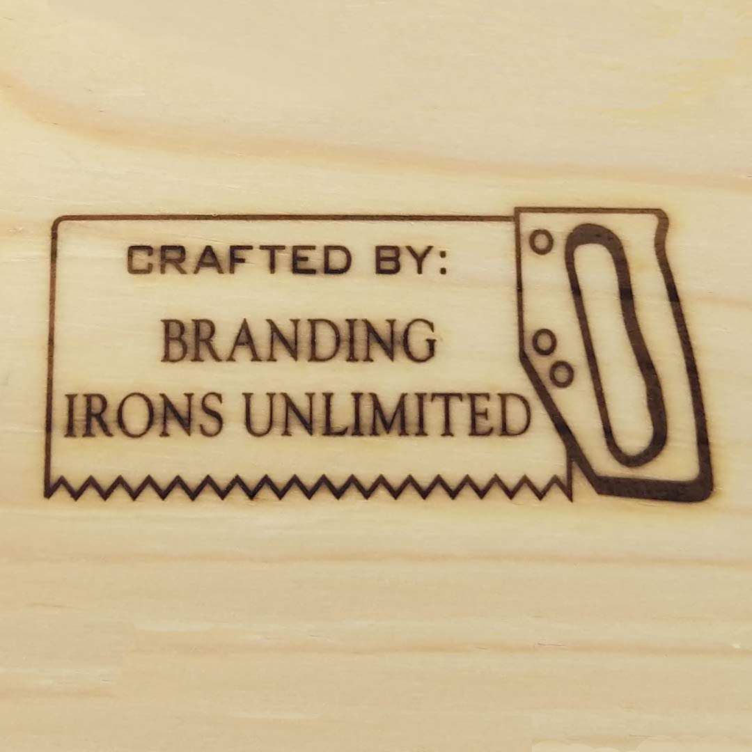 Custom Electric Branding Iron with Personalized Text & Hand Saw Design - Standard Size - Engraved in USA - Perfect for Woodworking, Leather Crafting & DIY Projects