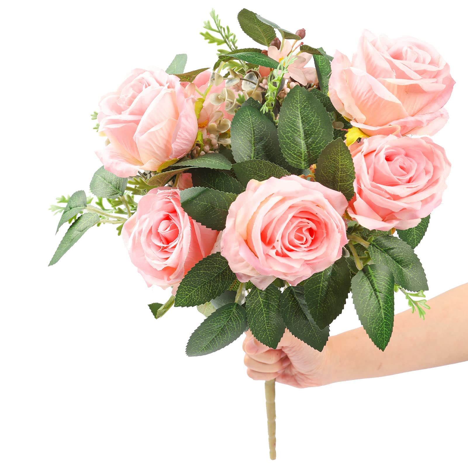 60pcs Artificial Rose Leaves - Bulk Fake Greenery for DIY Wedding Bouquets, Centerpieces, Party Decorations, Wreaths & Garlands - Perfect for Wedding, Home, and Event Decor