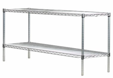 2-Tier Chrome Starter Shelving Unit - 18