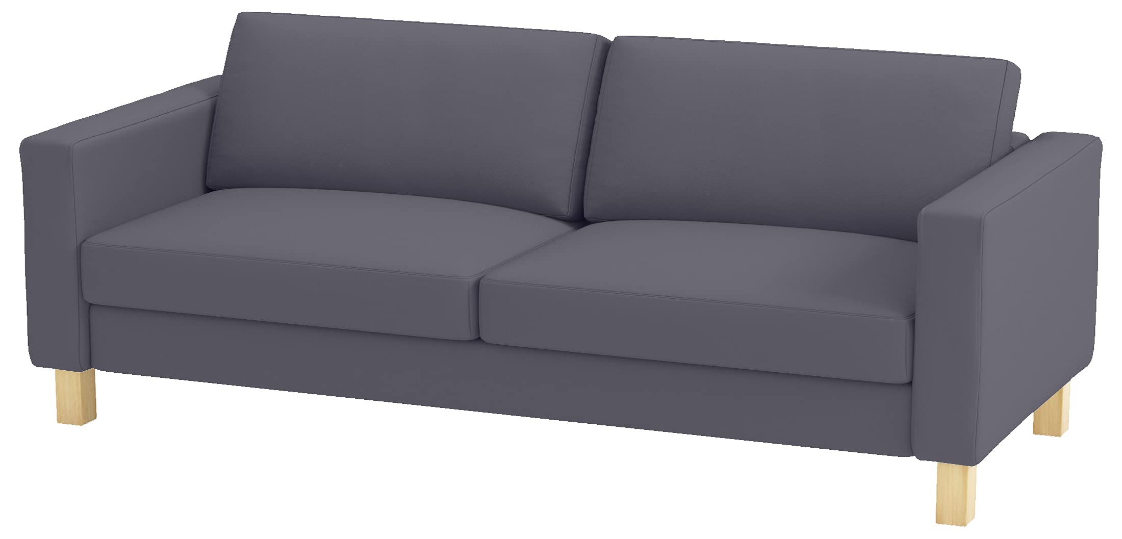 Durable Flax Polyester Sofa Cover for IKEA Karlstad 3-Seater (205cm Width) - Dark Gray Replacement Slipcover | Perfect for Living Room, Family Room & Home Theater Protection
