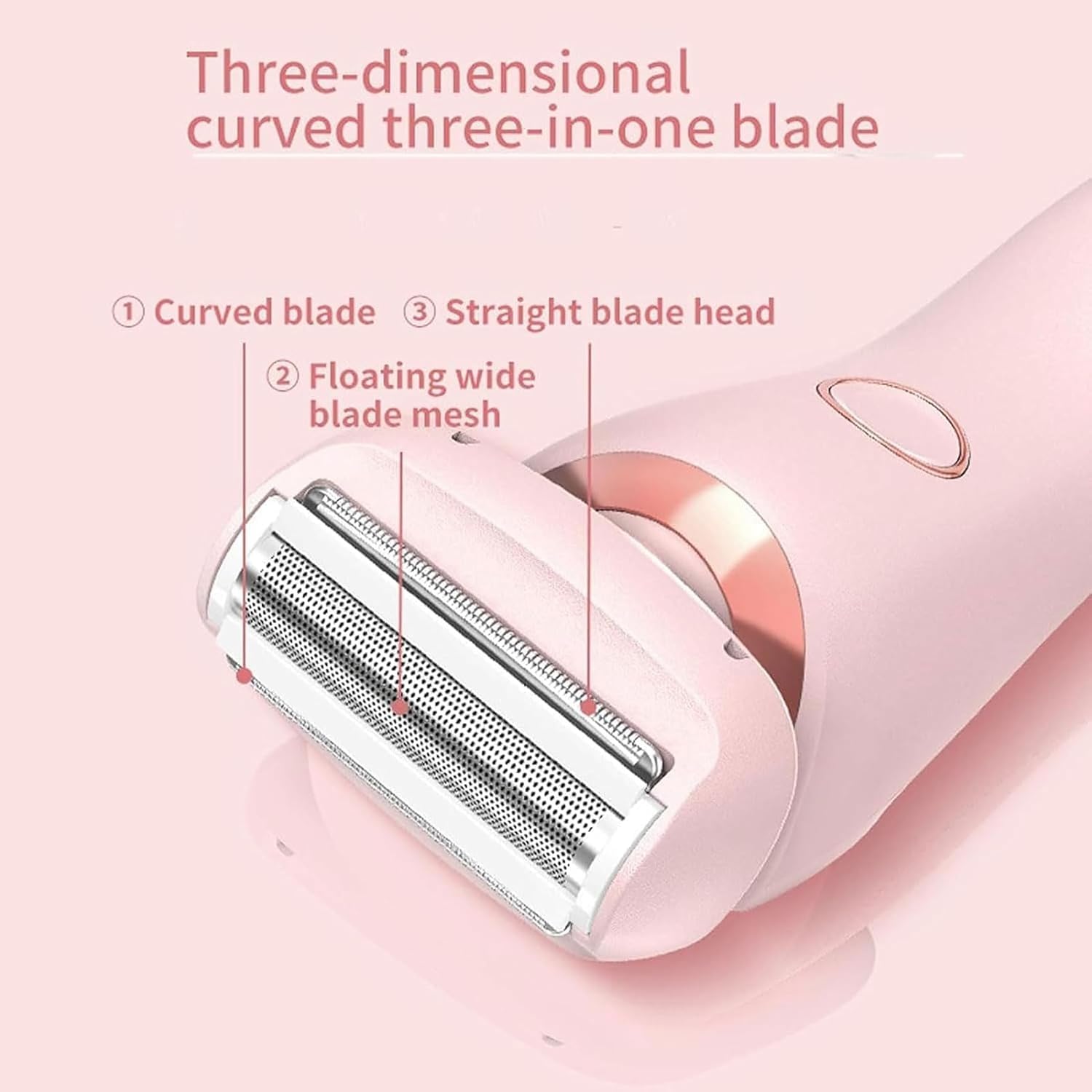 Beauty Bloom Shaver Pro - Women's Electric Razor & Bikini Trimmer, 2-in-1 Wet/Dry Shaver for Smooth Skin - Perfect for Travel, Gym & Everyday Use (Pink)