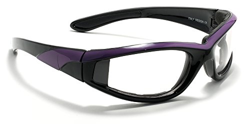 Black - Purple Frame W/ Clear Lens