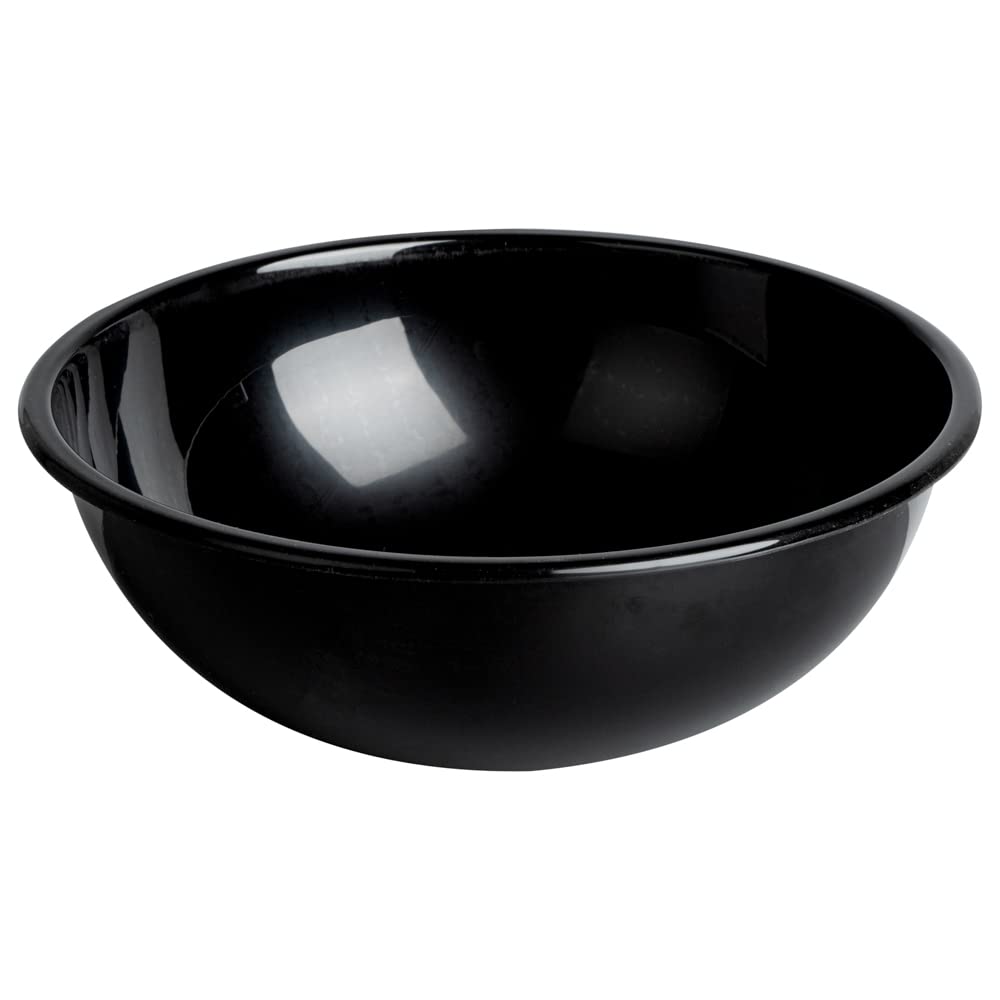 Restaurantware 21oz Recyclable Plastic Salad Bowls - 200-Pack Disposable Large Black Food Containers for Pasta, Salads, Takeout | Eco-Friendly Catering & Party Supplies