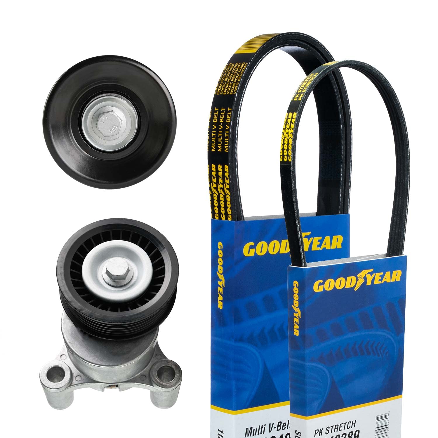 Goodyear 3305 Serpentine Belt Drive Component Kit - Premium Replacement for Smooth Engine Performance | Ideal for Cars, Trucks & SUVs