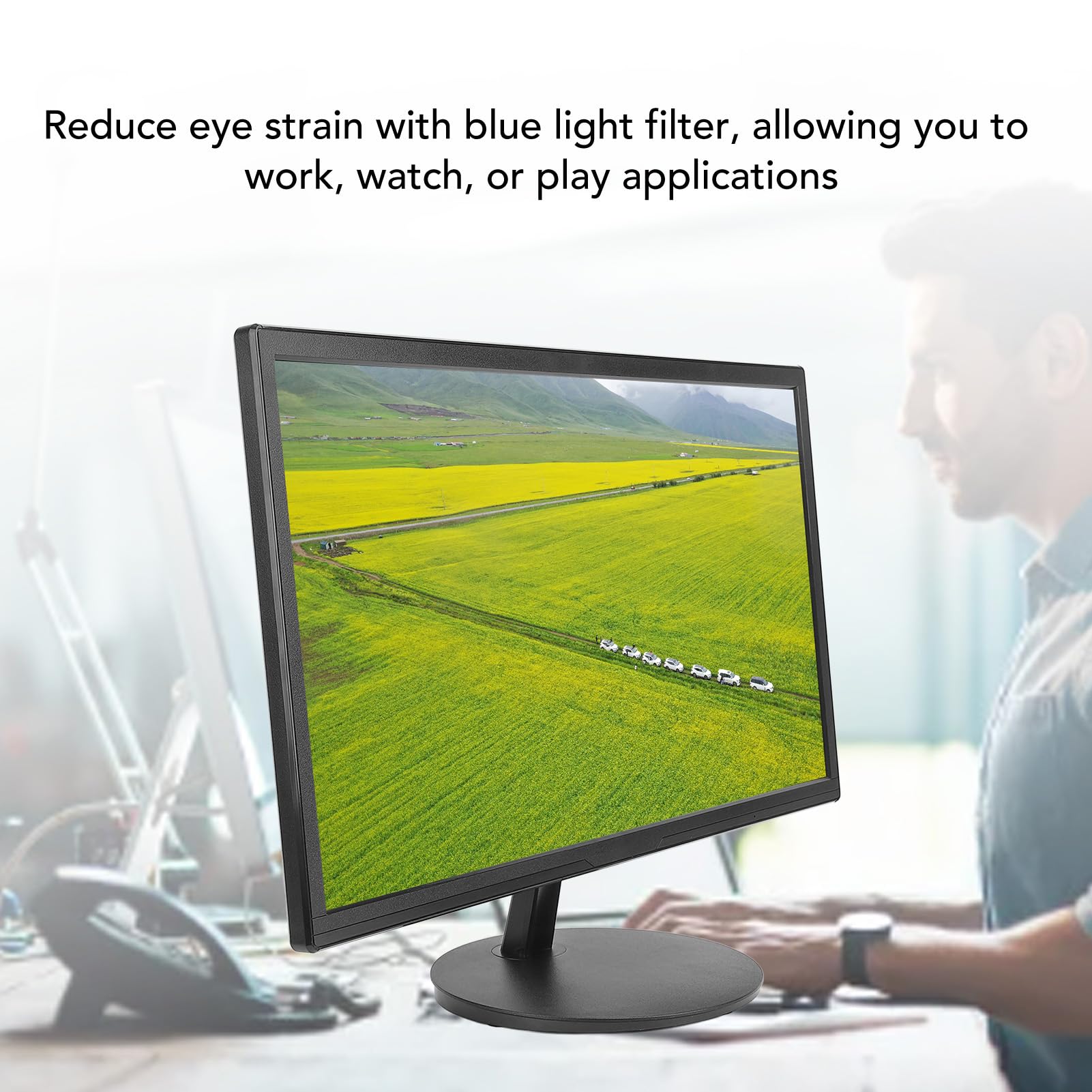22 Inch Ultra-Thin IPS FHD 1080P 75Hz Gaming Monitor - 99% sRGB LED Computer Screen with 1ms Response, 178° Viewing Angle & Eye Care Technology - Perfect for Home Office, Gaming & Graphic Design