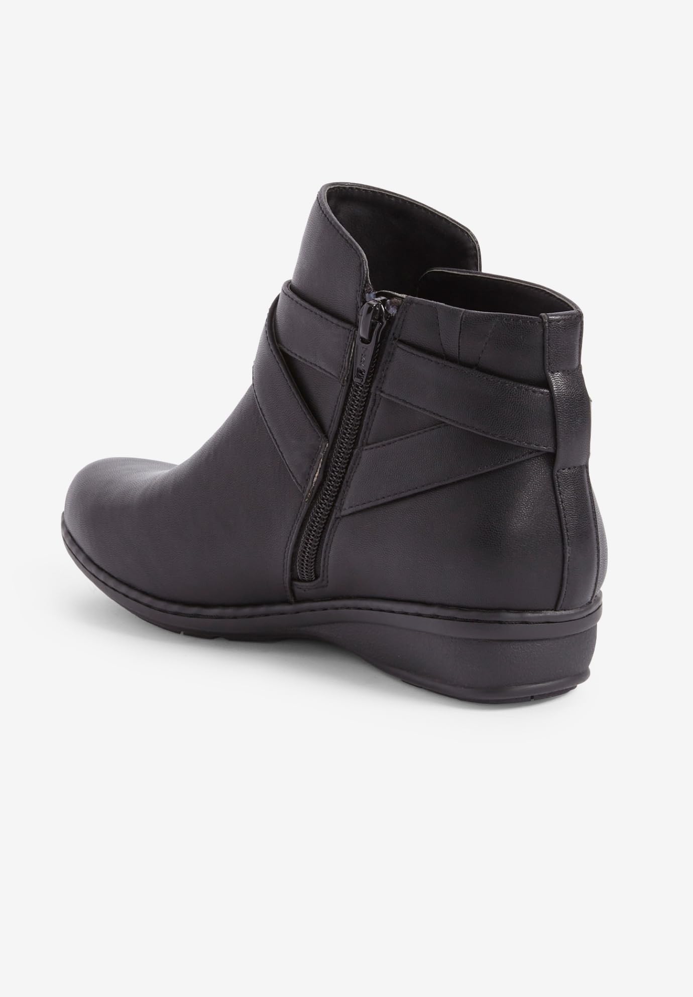 Comfortview Women's Wide Width The Bronte Bootie - Comfortable Ankle Boots for Work, Walking & Casual Outfits | Non-Slip Sole & Cushioned Insole | Perfect for Office, Travel & Everyday Wear