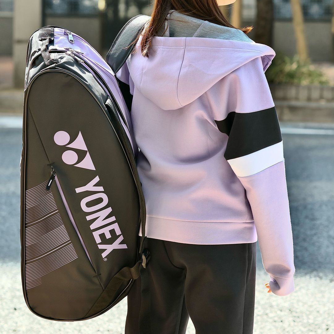 Yonex Badminton & Tennis Racket Set with 6-Pack Carry Bag BAG2332RLV in Lavender - Perfect for Court Sports & Gym Storage