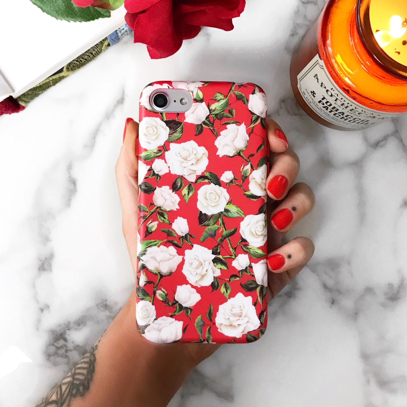 Elegant White Roses Floral iPhone Case - Slim Protective Cover for iPhone 13/14/15/Pro/Max - Perfect Gift for Women, Girls, Bridesmaids & Wedding Guests (Use for Daily Protection, Special Occasions & Photo Props)