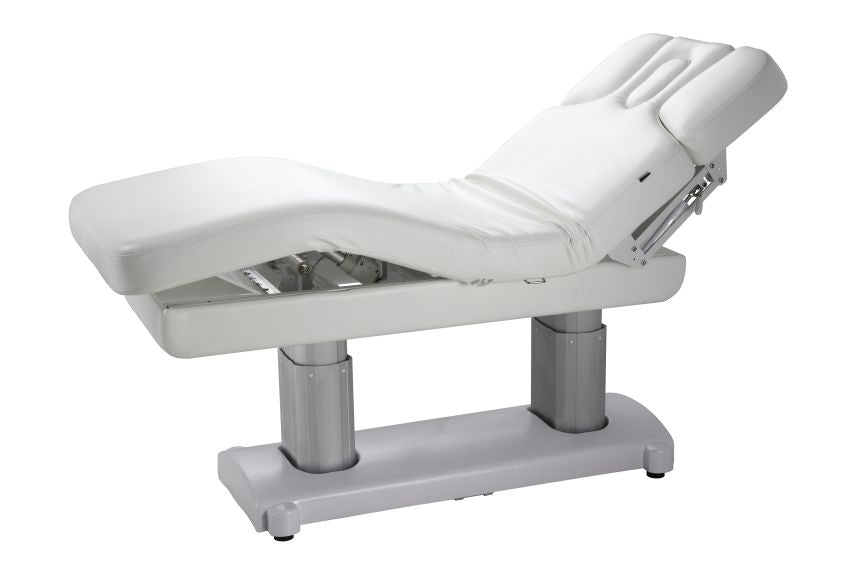 Silverfox Professional Electric Massage Bed Spa Table - Adjustable Height Reclining Massage Table for Therapists - White (Model 2249) | Perfect for Massage Therapy, Physical Therapy, and Spa Treatments