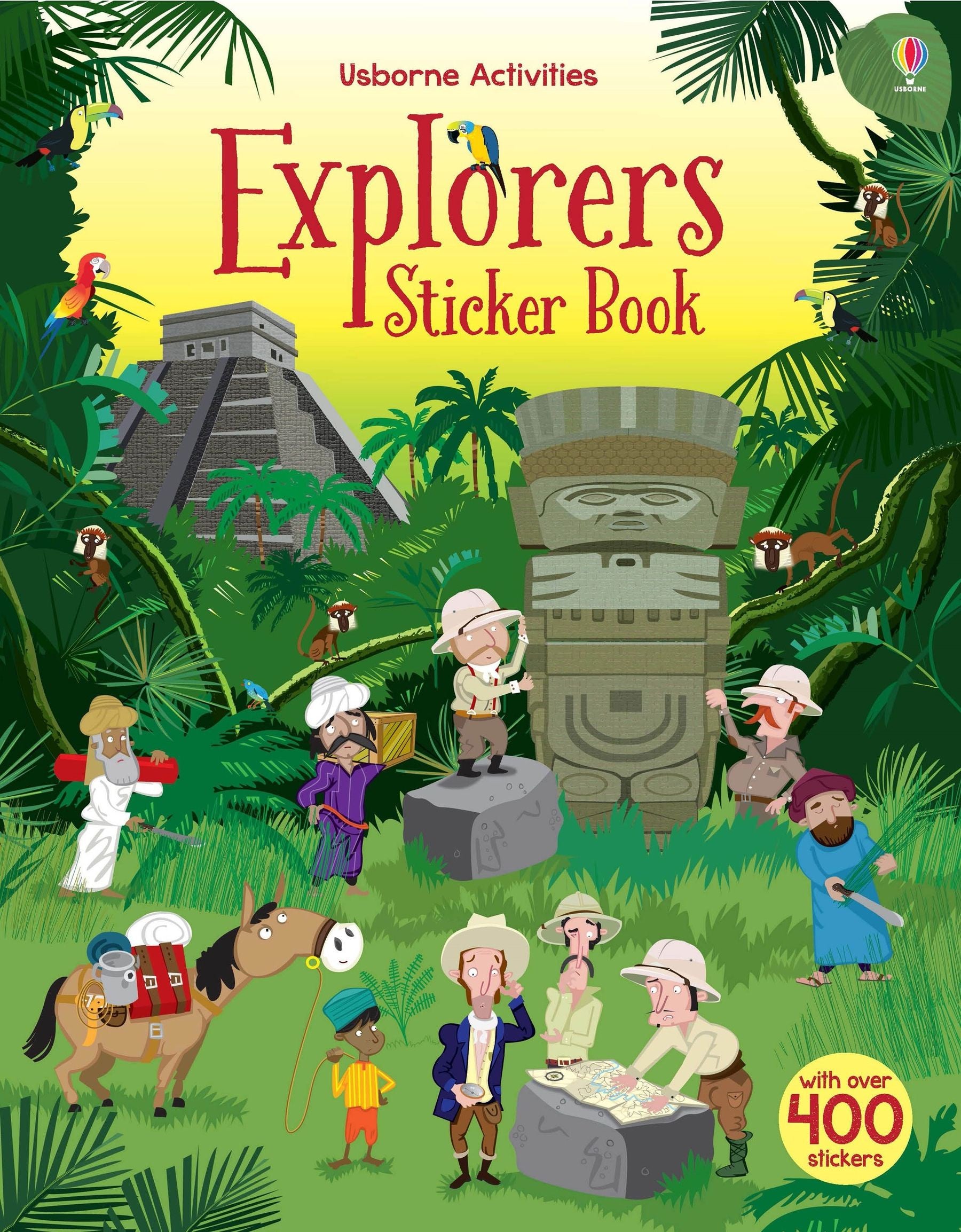 Explorers Sticker Book for Kids - Usborne Educational Activity Book with 100+ Stickers - Perfect for Travel, Learning & Creative Play