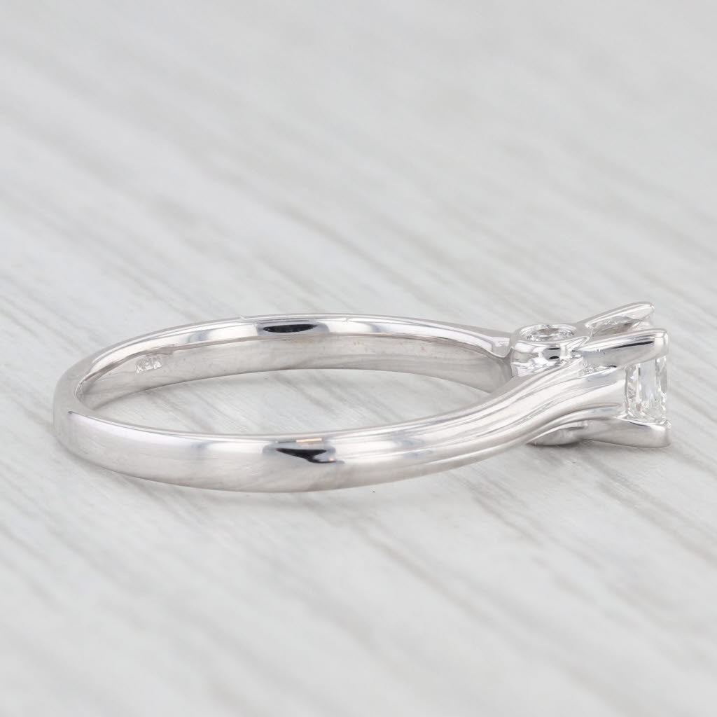 0.47ct Princess Cut Diamond Solitaire Engagement Ring in 18k White Gold - Size 6.75 - Perfect for Proposals, Anniversaries & Special Occasions