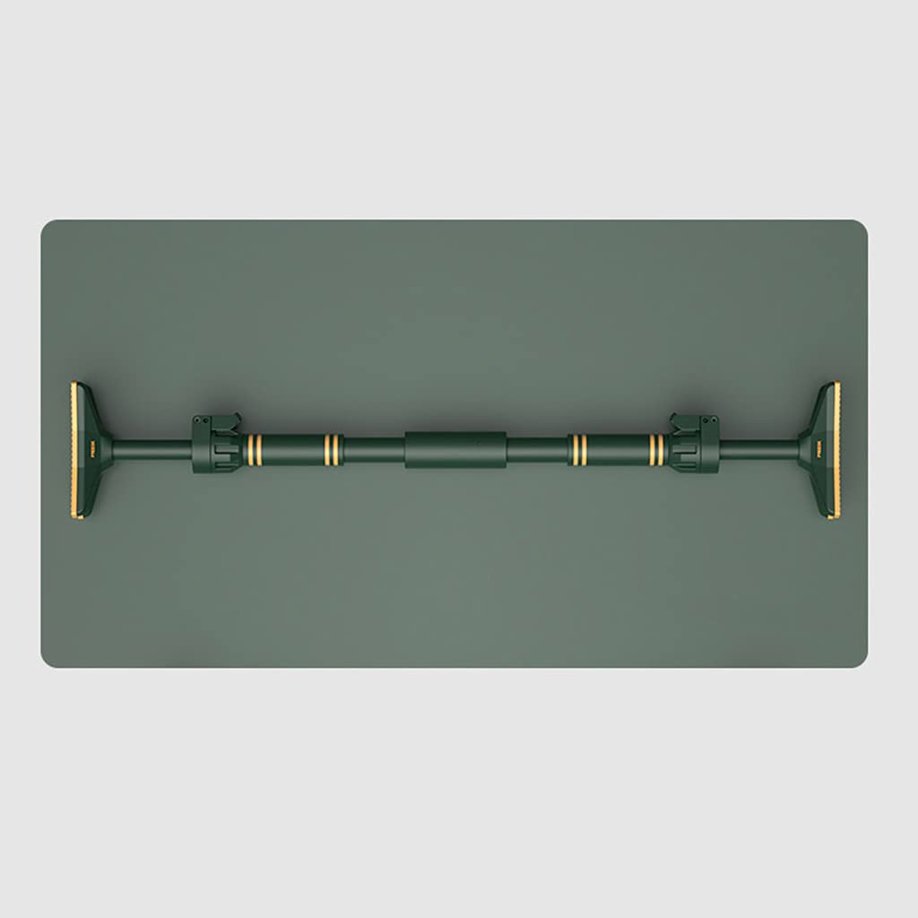 YQ&TL Adjustable Pull-Up Bar for Door Frame - Home Gym Chin-Up Bar with One-Button Lock, Nano Foam Grip (70-96cm, Green) - Perfect for Indoor Fitness, Strength Training & Height Growth Exercises